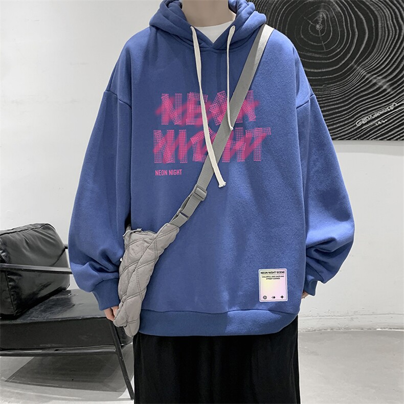 纯棉连帽卫衣男大码运动帽衫宽松薄WY2321-P35加绒款-P40,男装卫衣,电商A040