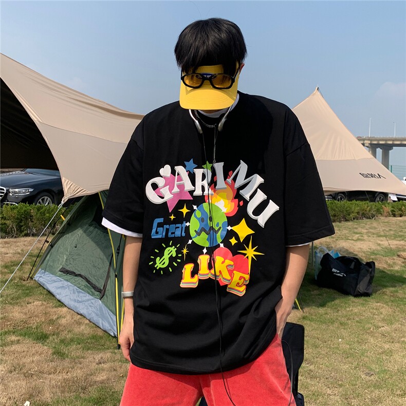 短袖彩色印花T恤打底衫G012-P40控58,男装T恤,星座216(原A116)
