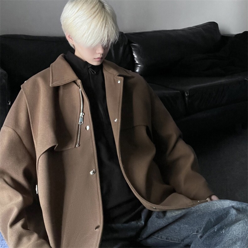 男装夹克2026秋冬季新款呢料毛呢大衣男生外套XZ514-2-F631-P125,男装夹克,星座514-2(原B239)