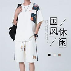 ！抖音品质！2024夏季风男士短袖T恤套装一套TZH248特P45，男装T恤，电商B220
