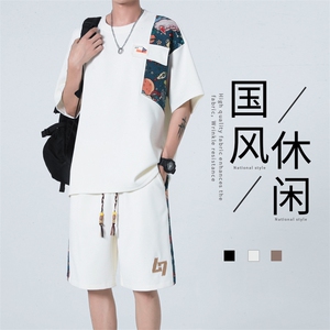 ！抖音品质！2024夏季风男士短袖T恤套装一套TZH248特P45