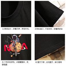 纯棉短袖t恤男大码半袖打底衫宽松体恤衫砖墙挂拍DX17287-P20，男装T恤，电商A040A