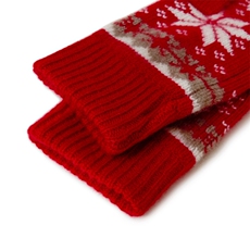 2025秋冬百搭时尚雪花提花羊绒手套，手套，远腾羊绒