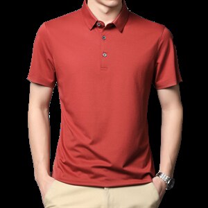 2023夏季新款中年男士翻领短袖T恤POLO领衫商务休闲时尚男装上衣图片