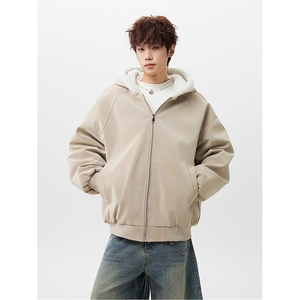 MFDD002-特P85 荔枝纹皮拼兔毛绒座山雕加厚棉衣棉服图片