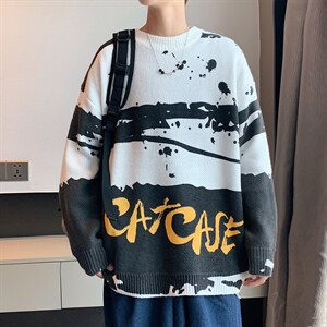 ！2023秋冬新款男士扎染毛衣潮牌时尚中性针织衫M308P65，男装针织衫/毛衣，电商B220