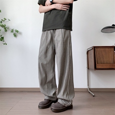 美式条纹宽松男女款夏季运动速干直筒休闲长裤子K0563-P48，男装休闲裤，星座308B-1