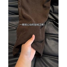 冬季加绒灯芯绒保暖直筒裤子显瘦百搭男女款休闲裤新款L26588-P36，男装棉衣，星座1008