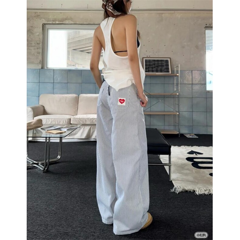 抖音品质715-1-K25011-P40刺绣条纹休闲裤50%棉%50聚酯纤维,男装休闲裤,星座715-1