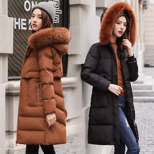 长袖 直筒 中长款 2020年冬季 棉衣/棉服 连帽 通勤 拉链 常规 时尚图片