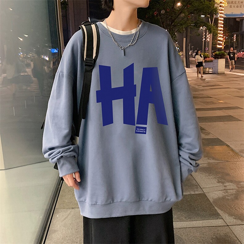 S6258-P28秋季圆领卫衣男大码韩版宽松长袖外套,男装卫衣,电商A040