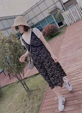 韩版碎花连衣裙，女装连衣裙，君玲彩韵