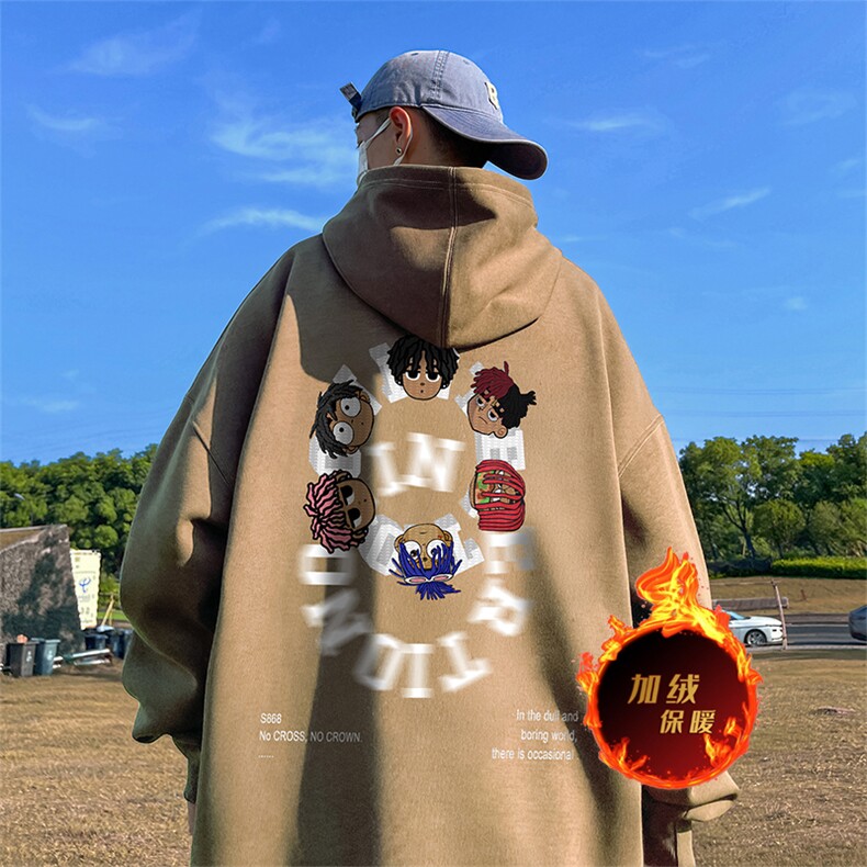 500克重磅秋冬美式加绒加厚卫衣外套 DL1533常规特P35绒特P40图片