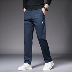 2026春秋精梳棉休闲裤男直筒宽松弹力透气刺绣简约百搭裤子男现货，男装休闲裤，星座224-1