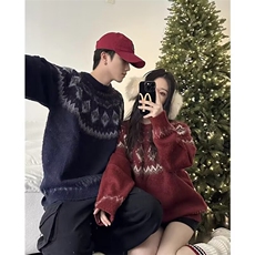 北欧费尔岛毛衣男女潮牌情侣装针织衫秋冬圣诞毛线衣LY928P51，男装针织衫/毛衣，星座1112-1