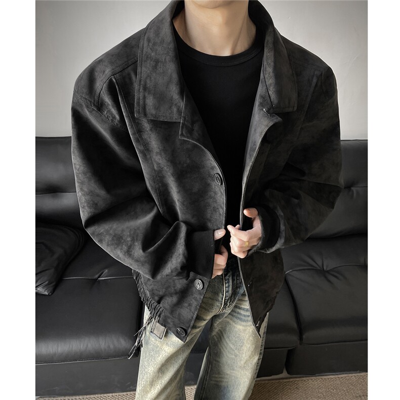 街头美式潮牌解构拼接翻领夹克情侣宽松百搭外套W372TP78控138，男装夹克，电商A170