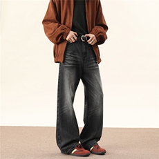 C315-G3093现货开春微喇重猫须洗水牛仔裤(P60X89)2，男装牛仔裤，电商C315