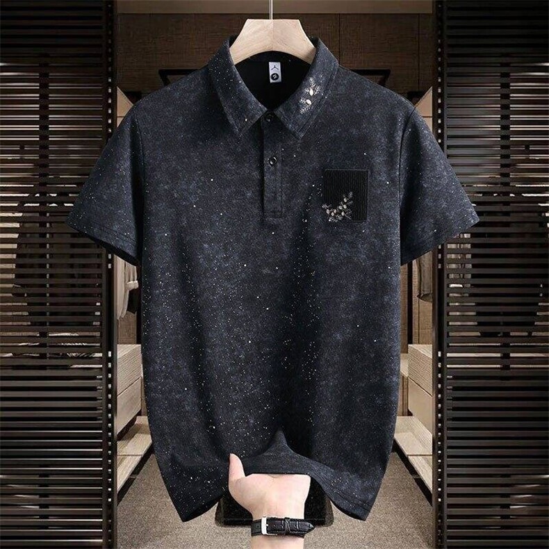 25081-P40夏季时尚休闲T恤男POLO衫欧货潮牌商务休闲短袖T恤，男装Polo衫，电商D310B-1