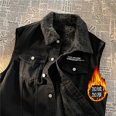 MJ223J-p68-限价98M-5XL抖音情侣棉马甲男外穿大码羊羔毛cityboy，女装马甲，星座116