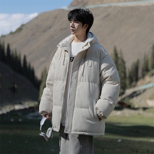 冬季青少年灯芯绒连帽棉衣潮牌羊羔毛加绒加厚棉服外套5305-P85图片