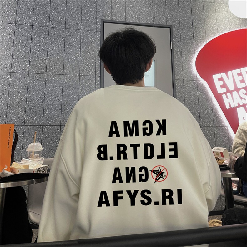 特P25控48 秋冬新款男士圆领卫衣宽松休闲日常百搭上衣WQ2437图片