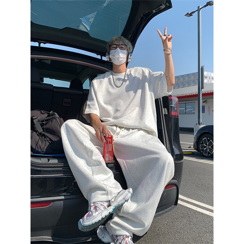 夏季纯色运动休闲套装T3666上衣特批P29控58-K8623裤子特批36控69图片