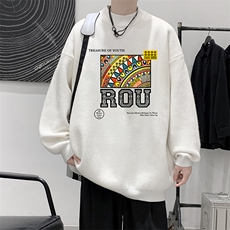 8XL半高领毛衣男大码胖子针织衫毛线衣M18370-P45加绒款-P65，男装针织衫/毛衣，电商A040