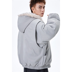 新款 加厚长毛座山雕棉衣外套 MY868-P87图片