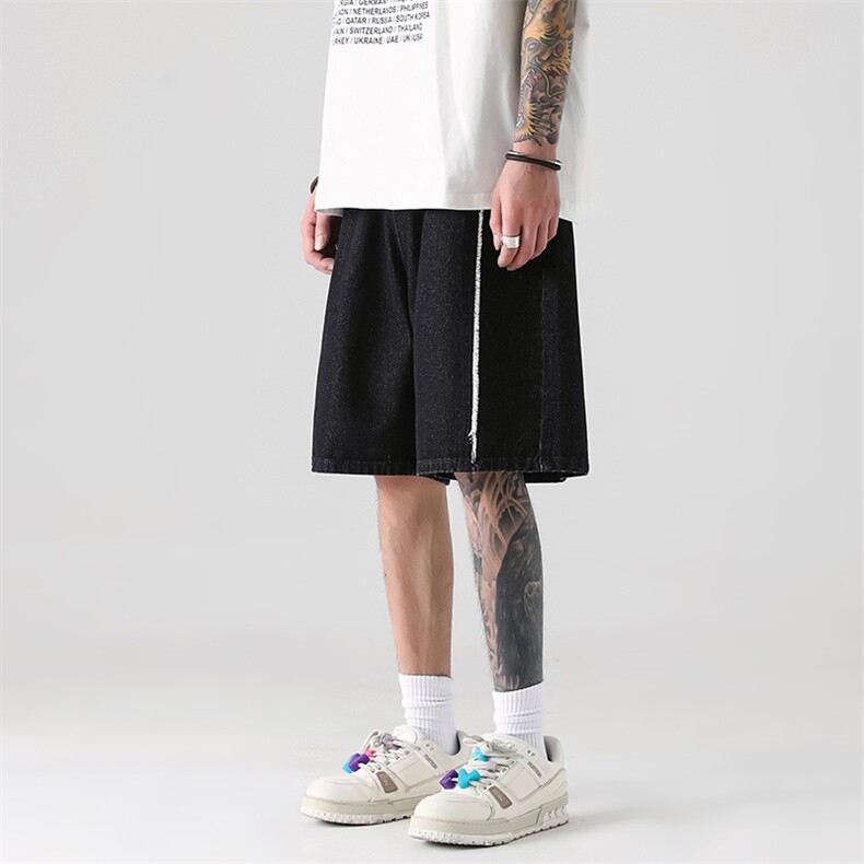 B258-K1005-P45控58牛仔短裤面料成分70%棉30%聚酯纤维,男装牛仔裤,电商B258