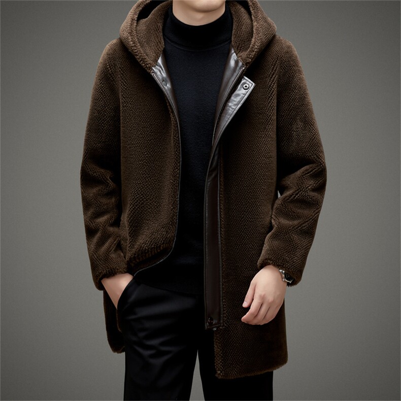BAMJ-1138钱塘2020-2冬季厚款时尚休闲简约连帽百搭毛呢外套P305,男装毛呢大衣,钱塘207-2
