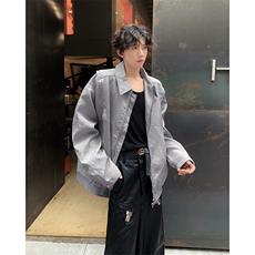 春秋季夹克男款宽松潮牌复古痞帅高级感小众情侣外套JK85500-p68，男装夹克，星座1008