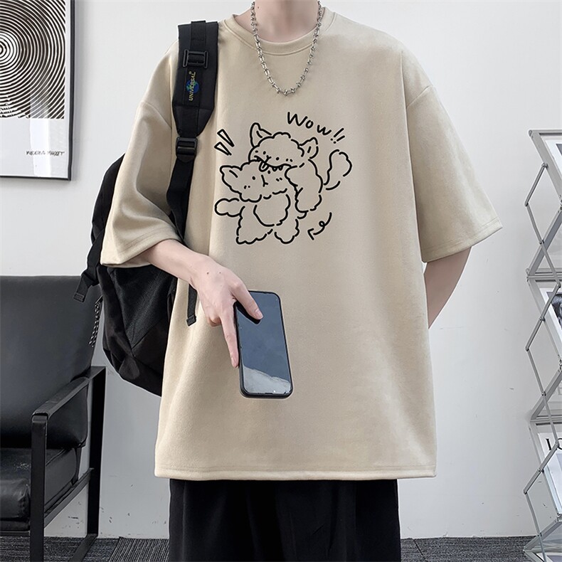 麂皮绒短袖t恤男大码半袖男JD82427-P25,男装T恤,电商A040
