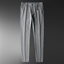 休闲裤男修身秋季薄款商务男士直筒西裤潮流百搭长裤子Z1912，男装西裤，星座509