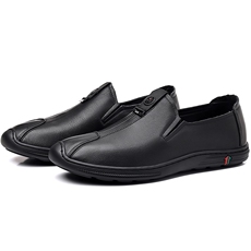 x2296-p235男休闲皮鞋夏季头层牛皮一脚蹬潮流男士豆豆鞋男懒人鞋，男鞋皮鞋，星座1407-3