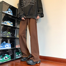 K98-P48美式潮牌宽松毛边直筒牛仔裤，男装休闲裤，星座1501-1