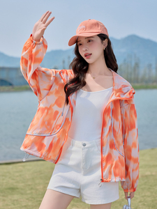洋气超好看印花防晒衣女2025夏季新款宽松凉感透气轻薄防晒服外套图片