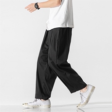 夏季日系男士休闲裤九分裤哈伦美式工装裤港风男女潮K139/P50，男装工装外套，电商A221A