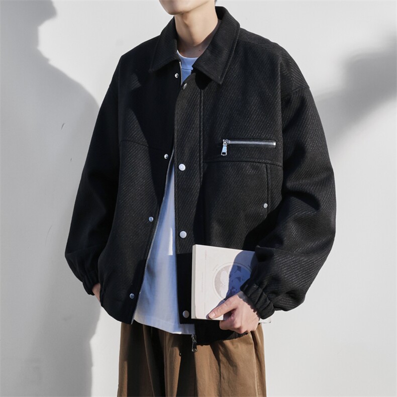 JK8869-P87 L-9XL 2025秋冬新款翻领工装夹克外套 控158图片