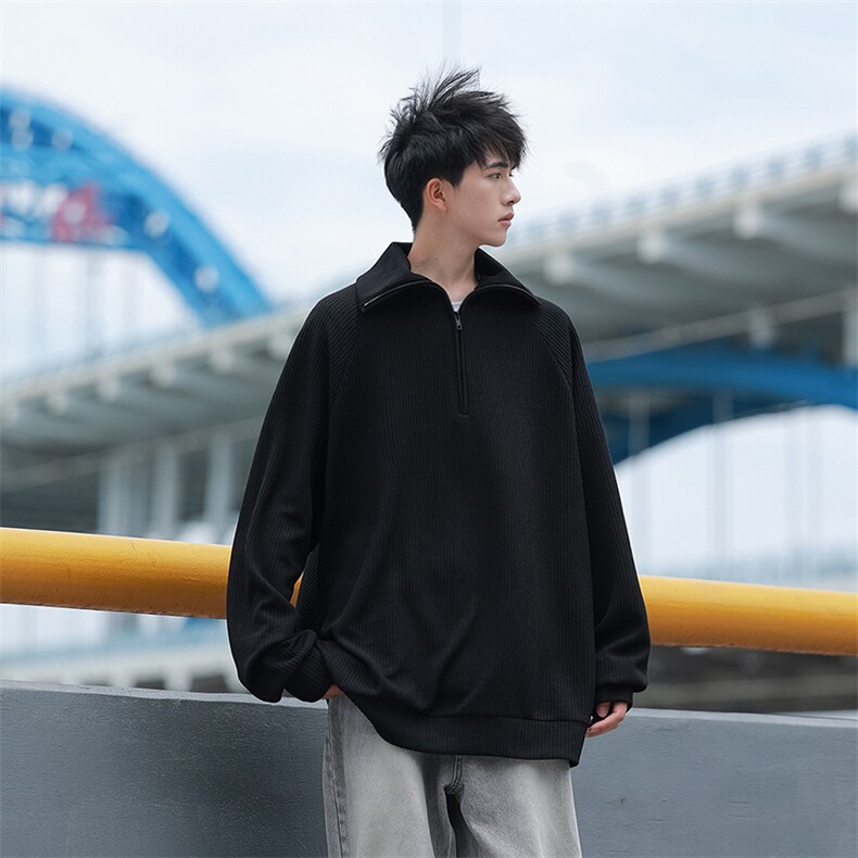 秋季现货套头宽松卫衣男高领长袖打底衫DSA157B-W6491-特P50,男装T恤,电商A157B