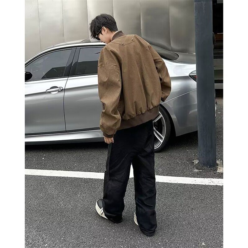 棒球服夹克男士韩版潮流高街帅百搭复古2025春季ins外套W6341-P70,男装夹克,星座412-2