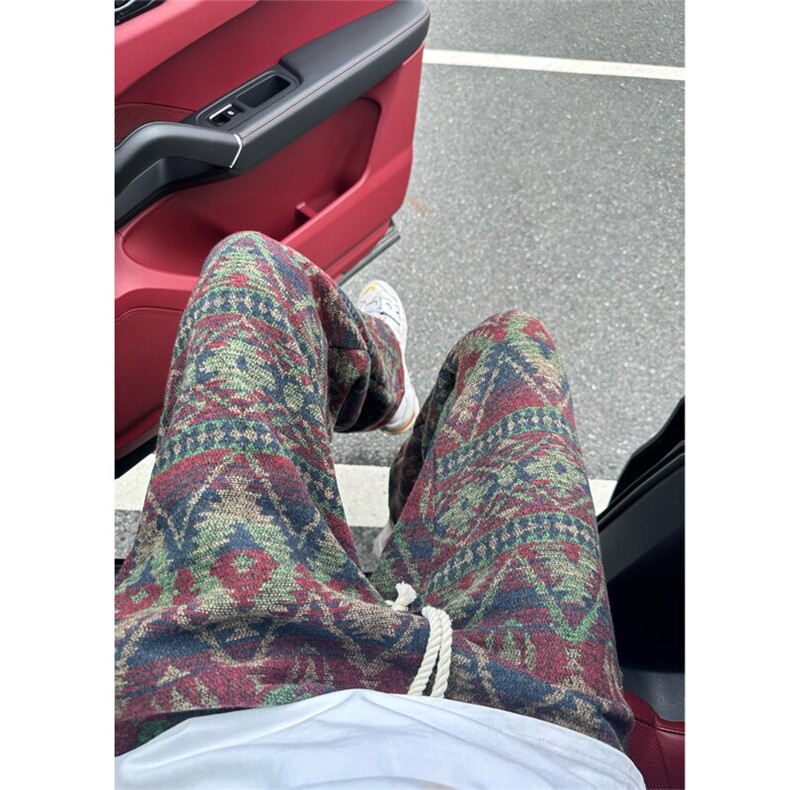 聚酯纤维YK86029-P43控79抖音复合加厚民族风裤子秋款，男装民族服装，电商A086-1