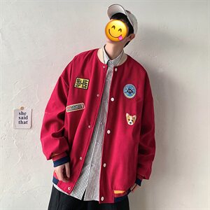 2021春季情侣外套男夹克绣花个性动物XZ213 - 19JK11-P105图片