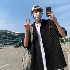 夏季短袖衬衫短裤帅气一套男装潮流时尚休闲运动套装男W3337-P53，男装衬衫，星座512-2