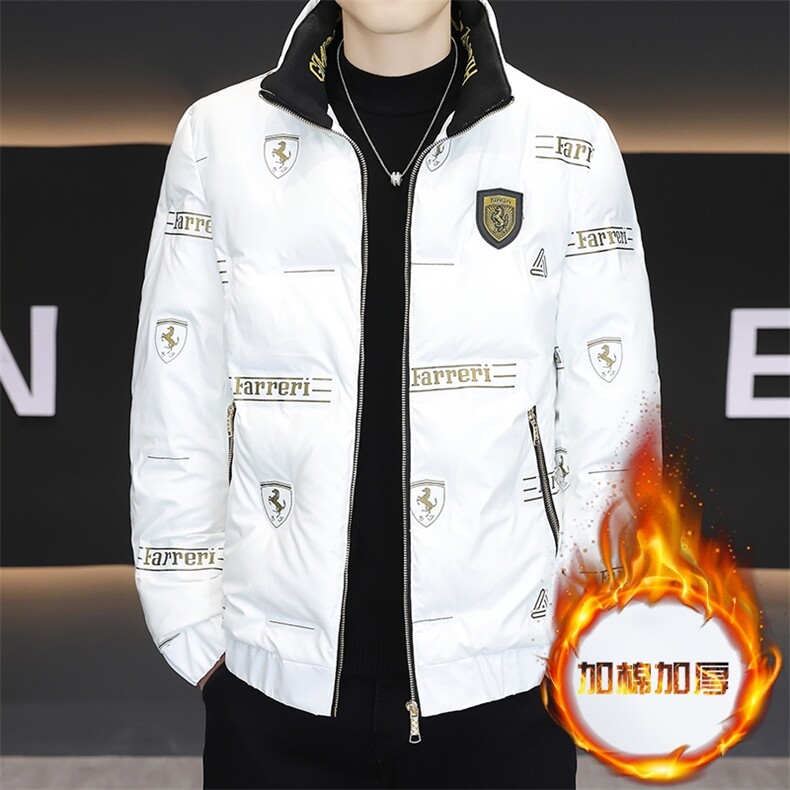 1018-MY923-P95重磅棉衣男韩版潮流短款羽绒棉服亮面高级感立领,男装棉衣,星座1018