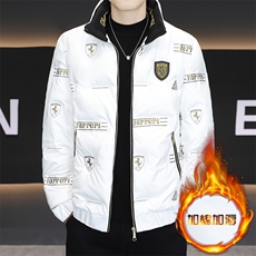 1018-MY923-P95重磅棉衣男韩版潮流短款羽绒棉服亮面高级感立领，男装棉衣，星座1018