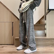 秋装灯芯绒扎染工艺新款休闲裤男宽松D329-QM534-P55-控68，男装休闲裤，电商D329