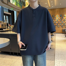 25067-特P50夏季时尚休闲T恤男打底衫港风宽松立领短袖POLO衫，男装Polo衫，电商D310B