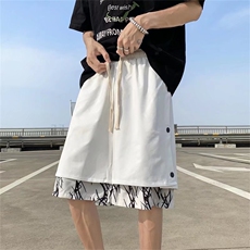 休闲运动短裤假两件五分裤男夏季宽松直筒ins韩版帅气D1230-p30，男装休闲裤，星座1008