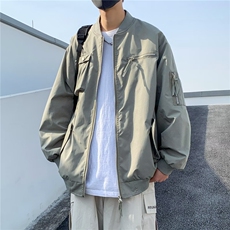 秋冬美式街头重磅机能口袋棒球服棉衣男宽松夹克外套HJ03，男装夹克，星座1116A-1（原606A）