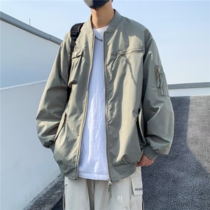 秋冬美式街头重磅机能口袋棒球服棉衣男宽松夹克外套 HJ03图片
